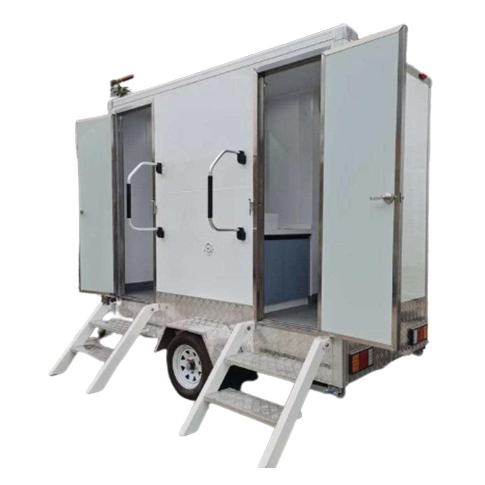 Restroom and Bathroom Trailers For Sale 9ft 2 Stall Mobile Restroom