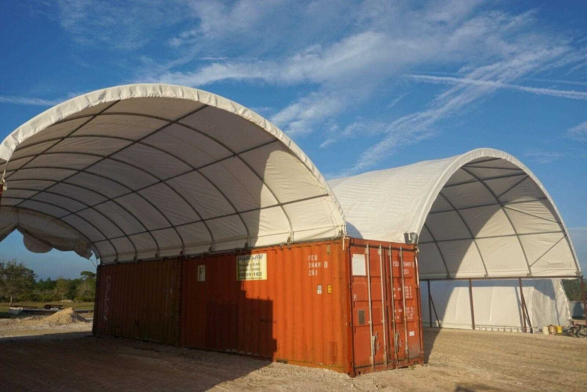 tent container Shipping Container Roof 33x40x12ft PVC 17oz HEAVY DUTY