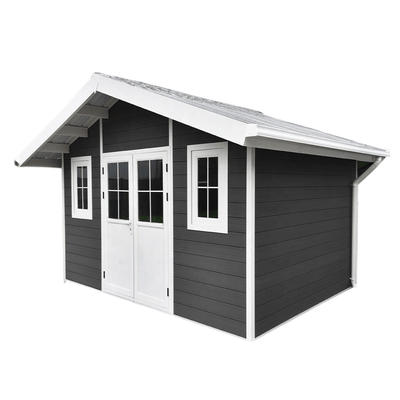 WPC Garden Shed With Aluminum Frame for Outdoor Storage