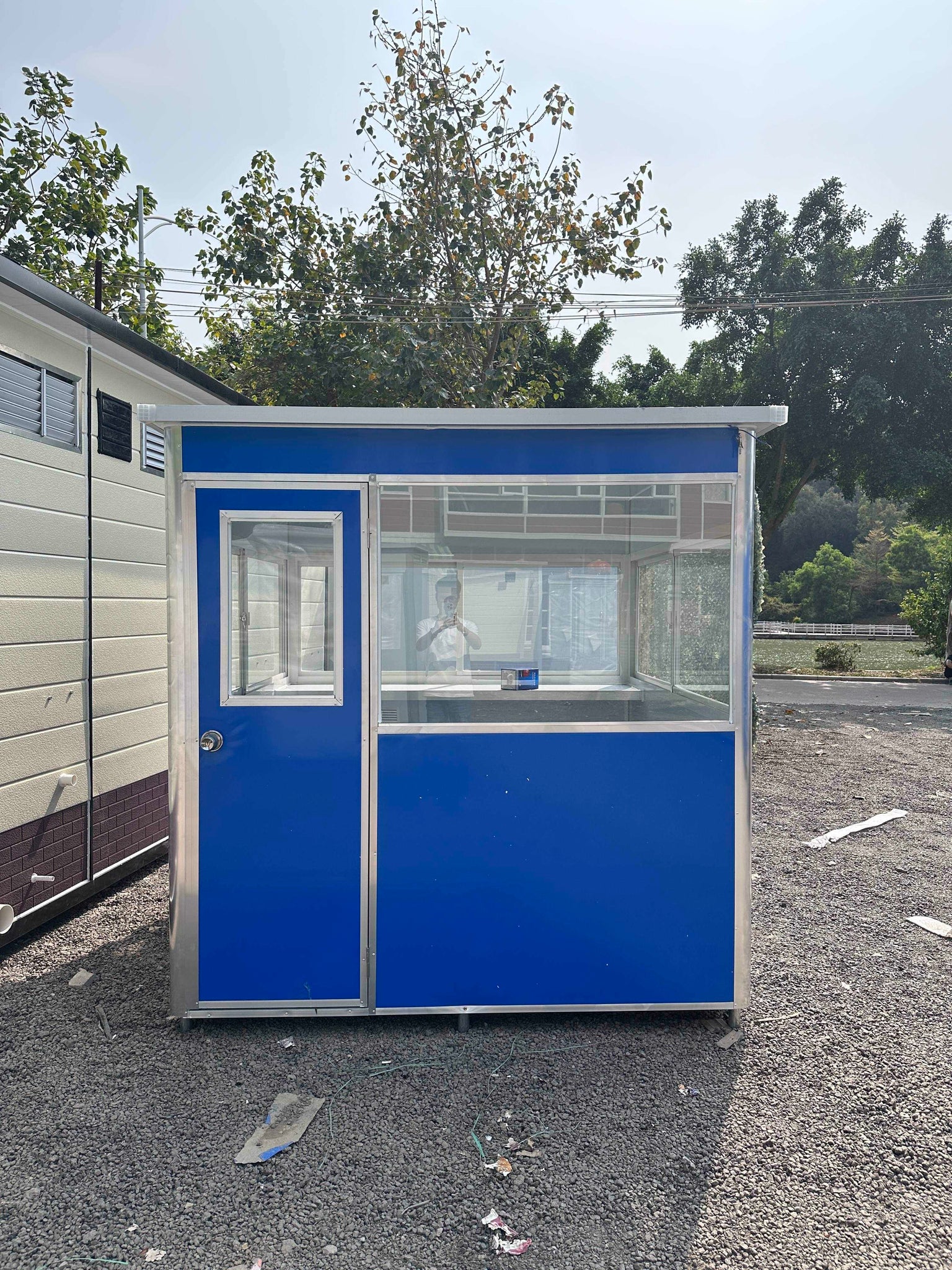 Container Security Booth Guard Booth For Sale With AC and Heating Function 6.5x6.5ft