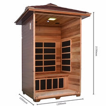 Load image into Gallery viewer, 1-2 Person Far Infrared Indoor Sauna with Carbon Heaters