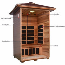 Load image into Gallery viewer, 1-2 Person Far Infrared Indoor Sauna with Carbon Heaters