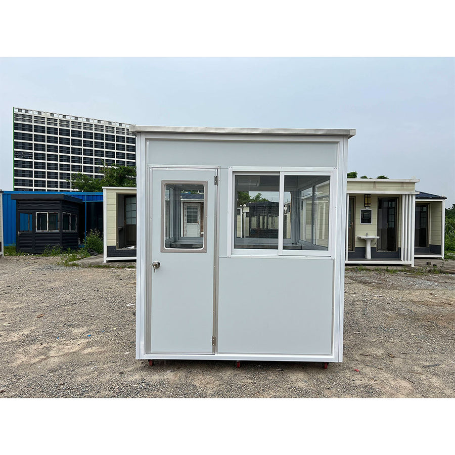 guard shack with ac and heating 6.5x6.5ft light gray