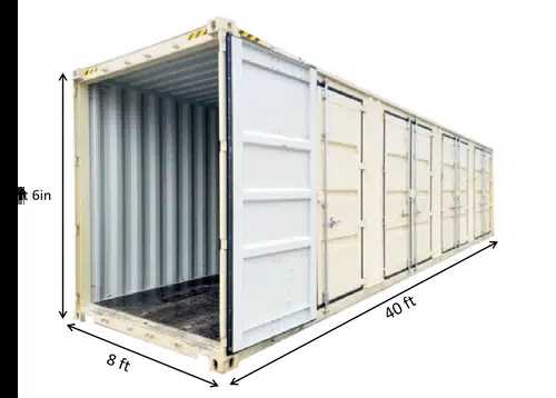 40ft High Cube Container With 4 Side Doors