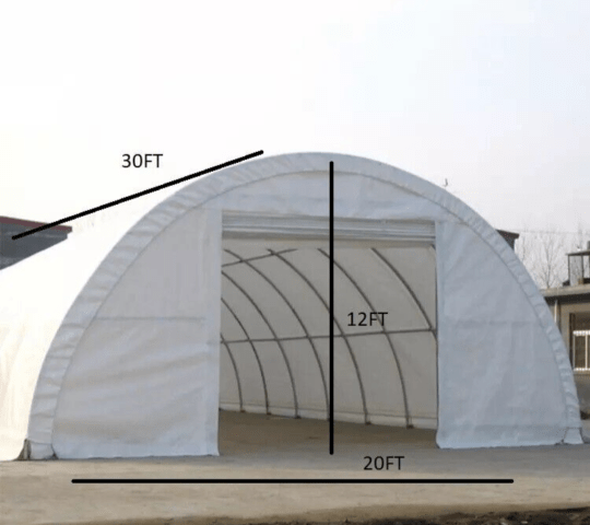 tarp buildings Single Truss Storage Shelter 11oz PE 300g 20x30x12ft