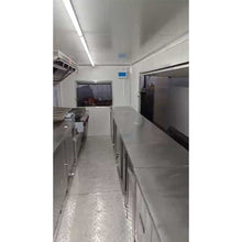 Carregar imagem no visualizador da galeria, 16ft mobile kitchen trailer with serving window and stainless steel equipment - also known as a food truck or concession trailer