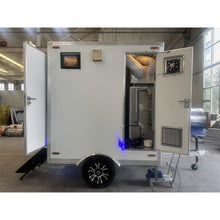 Carregar imagem no visualizador da galeria, 7 ft 2-Stall Restroom Trailer with Power Generator, Air Conditioning &amp; Heating