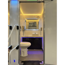 Carregar imagem no visualizador da galeria, 7 ft 2-Stall Restroom Trailer with Power Generator, Air Conditioning &amp; Heating
