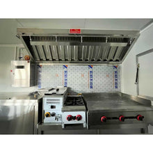 Carregar imagem no visualizador da galeria, 16ft mobile kitchen trailer with serving window and stainless steel equipment - also known as a food truck or concession trailer