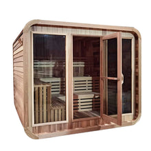 Cargar imagen en el visor de la galería, Luna Outdoor Cube Sauna 6-7 Persons Hemlock or Red Cedar
