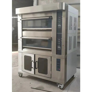 Industrial 2 Deck Commercial Gas Oven 4 Trays Plus 8 Trays Proofer