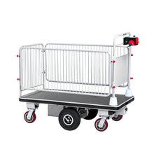 Carregar imagem no visualizador da galeria, Electric Flatbed Trolley Cart 880 lb Capacity with Fence
