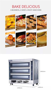 3 Deck 9 Trays Commercial Electric Oven