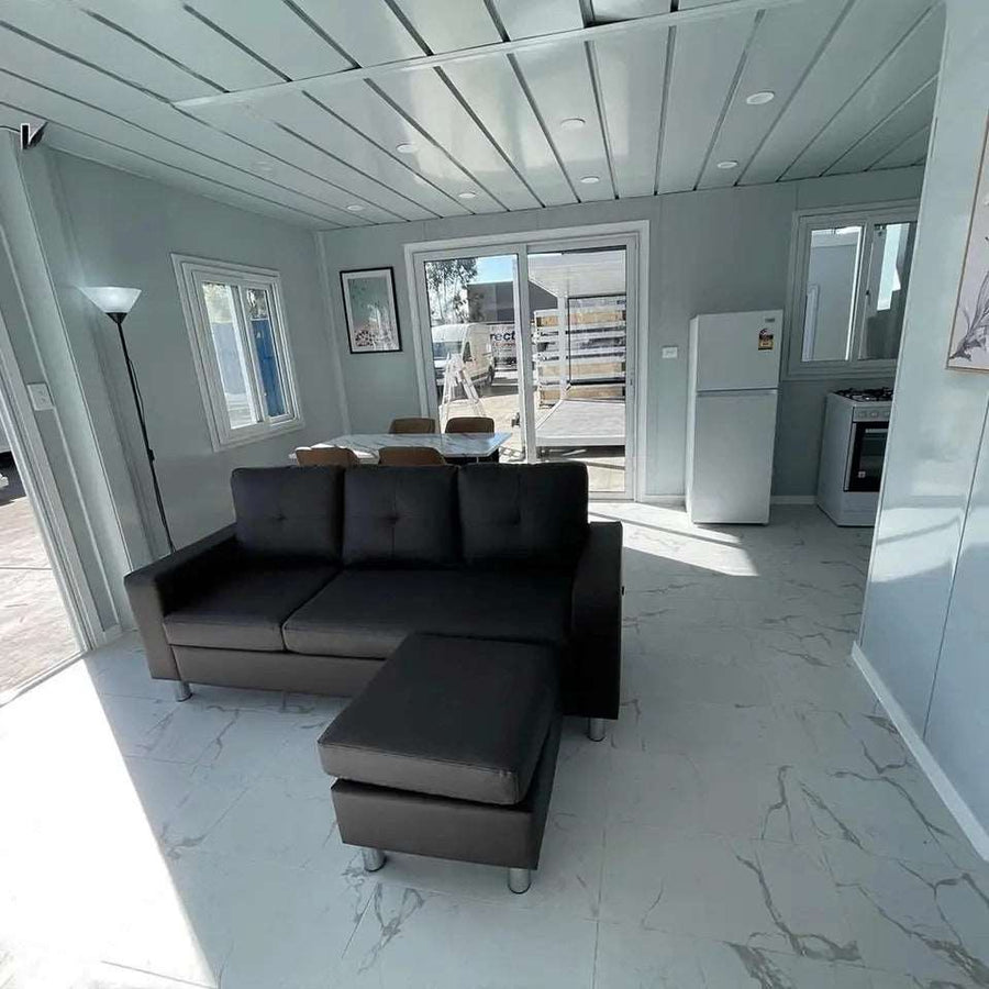 prefab container house with 2 bedroom - a full bathroom and a kitchen 43sqm