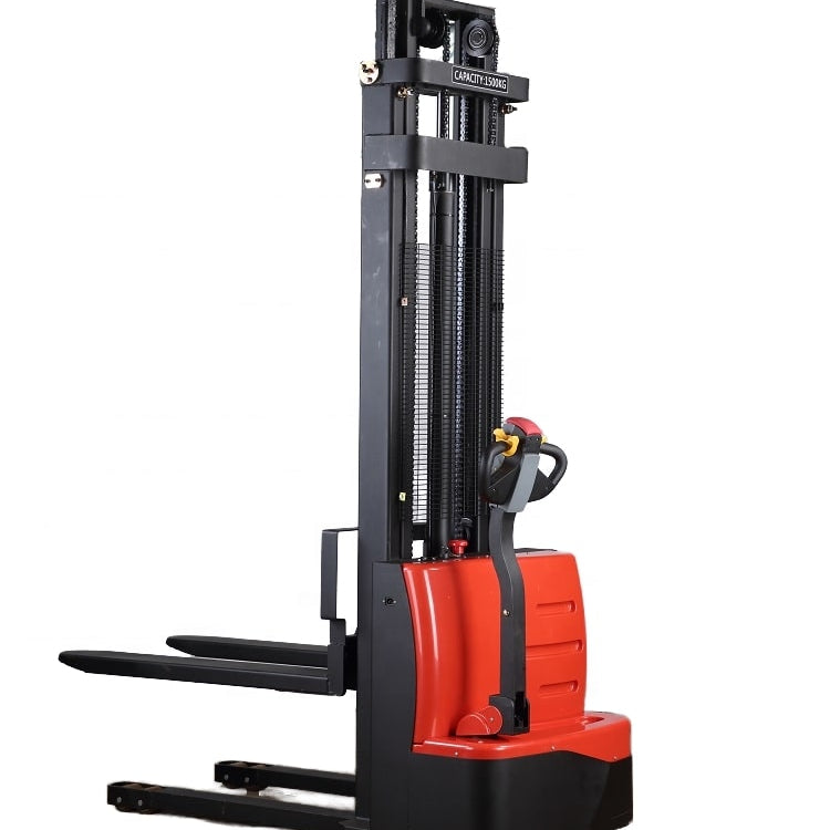 Heavy-Duty Electric Stand-On Pallet Jack Stacker 1.5T 11.5ft