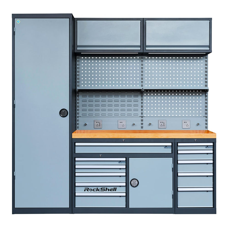 Steel Garage Workbench Cabinet System 6.5ft