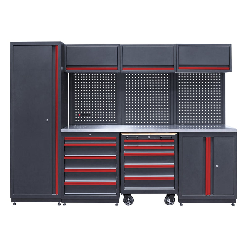 Steel Garage Workbench Cabinet System 9ft
