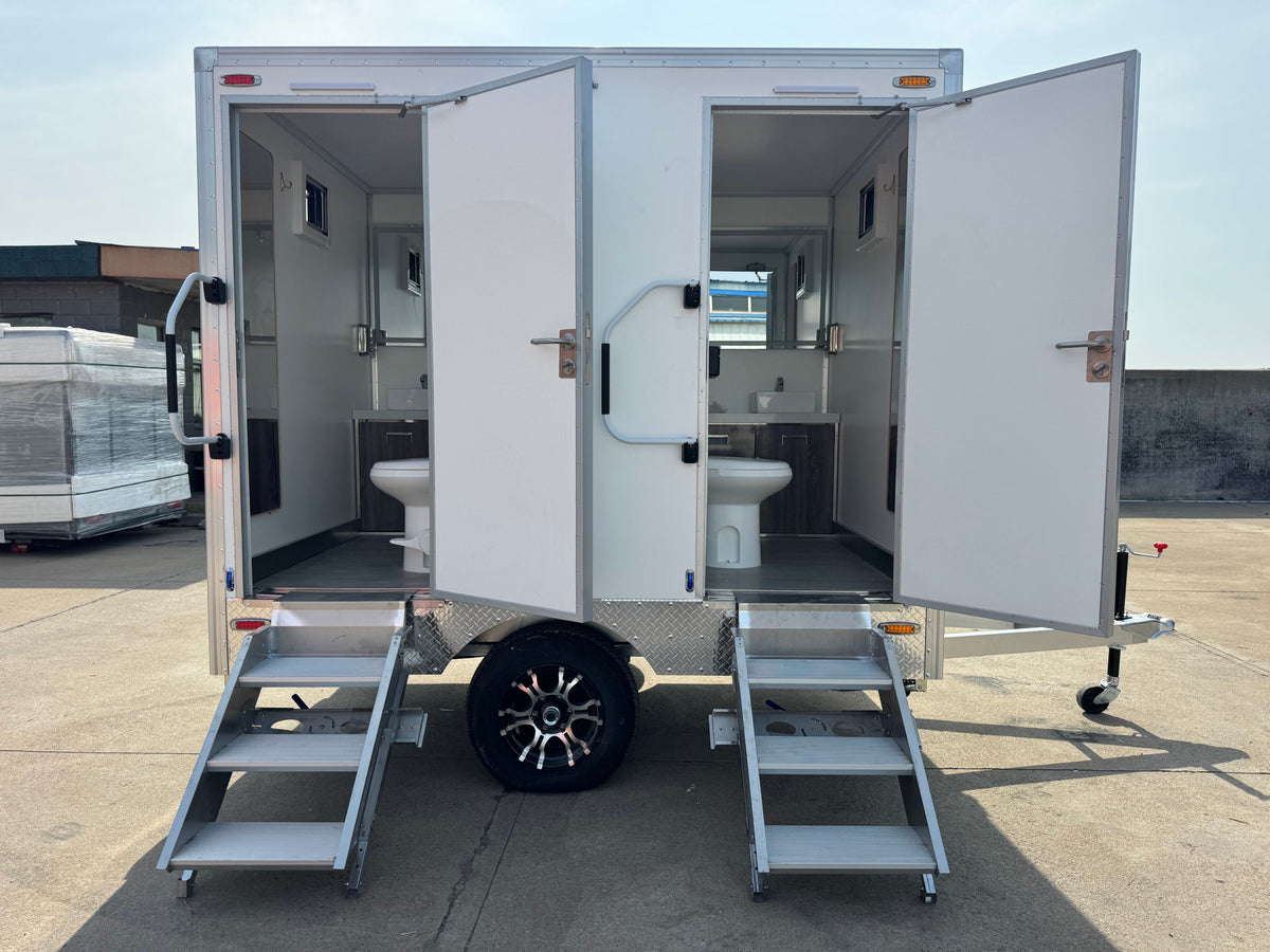 9ft dual restroom trailer