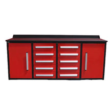 Load image into Gallery viewer, Storage Cabinets 7&#39; Workbench 10 Drawers 2 Cabinets