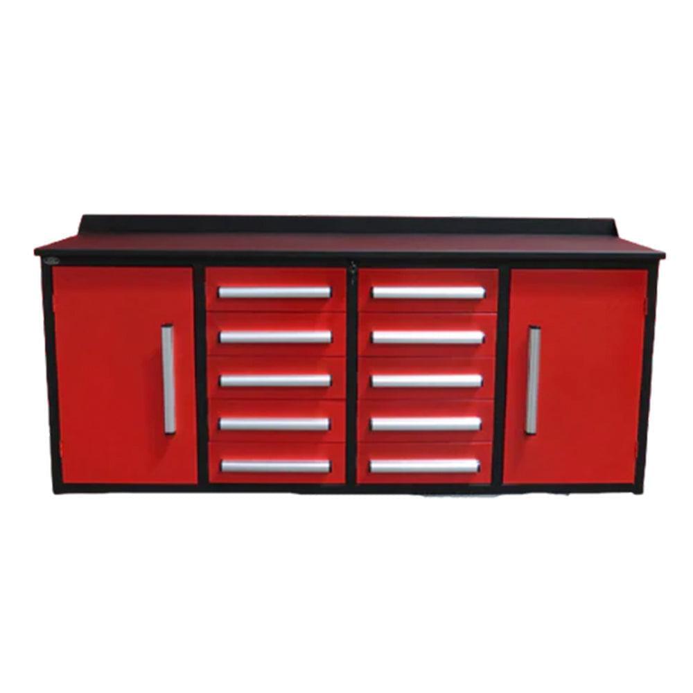 Storage Cabinets 7' Workbench 10 Drawers 2 Cabinets