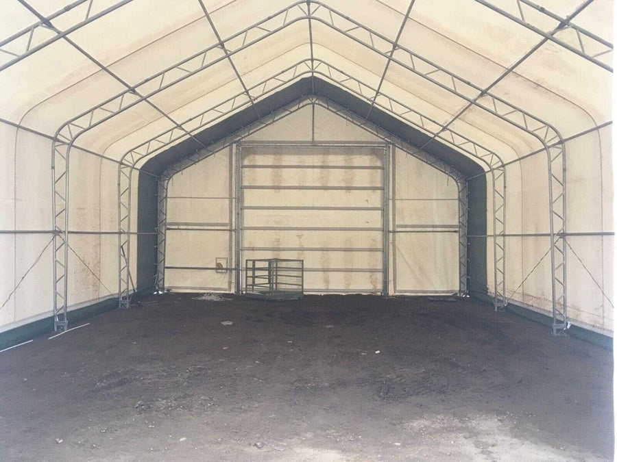 Storage Shelter Double Truss 30x40x20ft With Winch Doors 300g PE