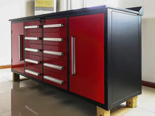 Charger l&#39;image dans la galerie, Storage Cabinets 7&#39; Workbench 10 Drawers 2 Cabinets