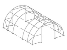 Carregar imagem no visualizador da galeria, Single Truss Arch Storage Shelter W30&#39;xL65&#39;xH15&#39; 11oz PE